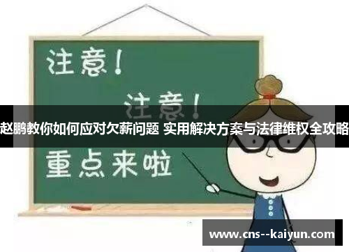 赵鹏教你如何应对欠薪问题 实用解决方案与法律维权全攻略